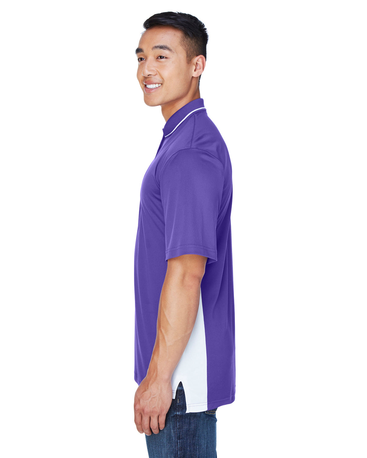 Men's Cool & Dry Sport Two-Tone Polo - Purple / White