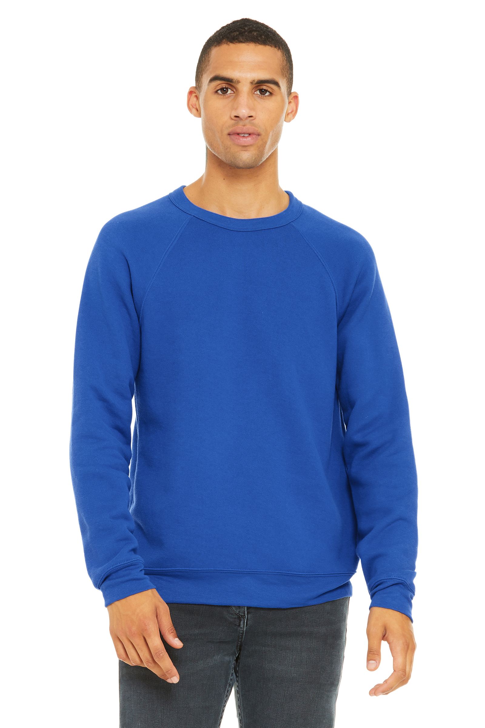 Unisex Sponge Fleece Raglan Sweatshirt - True Royal