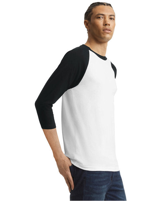 Unisex CVC Raglan T-Shirt - White/Black