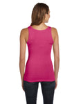 Women's Sheer Mini Rib Tank - Berry