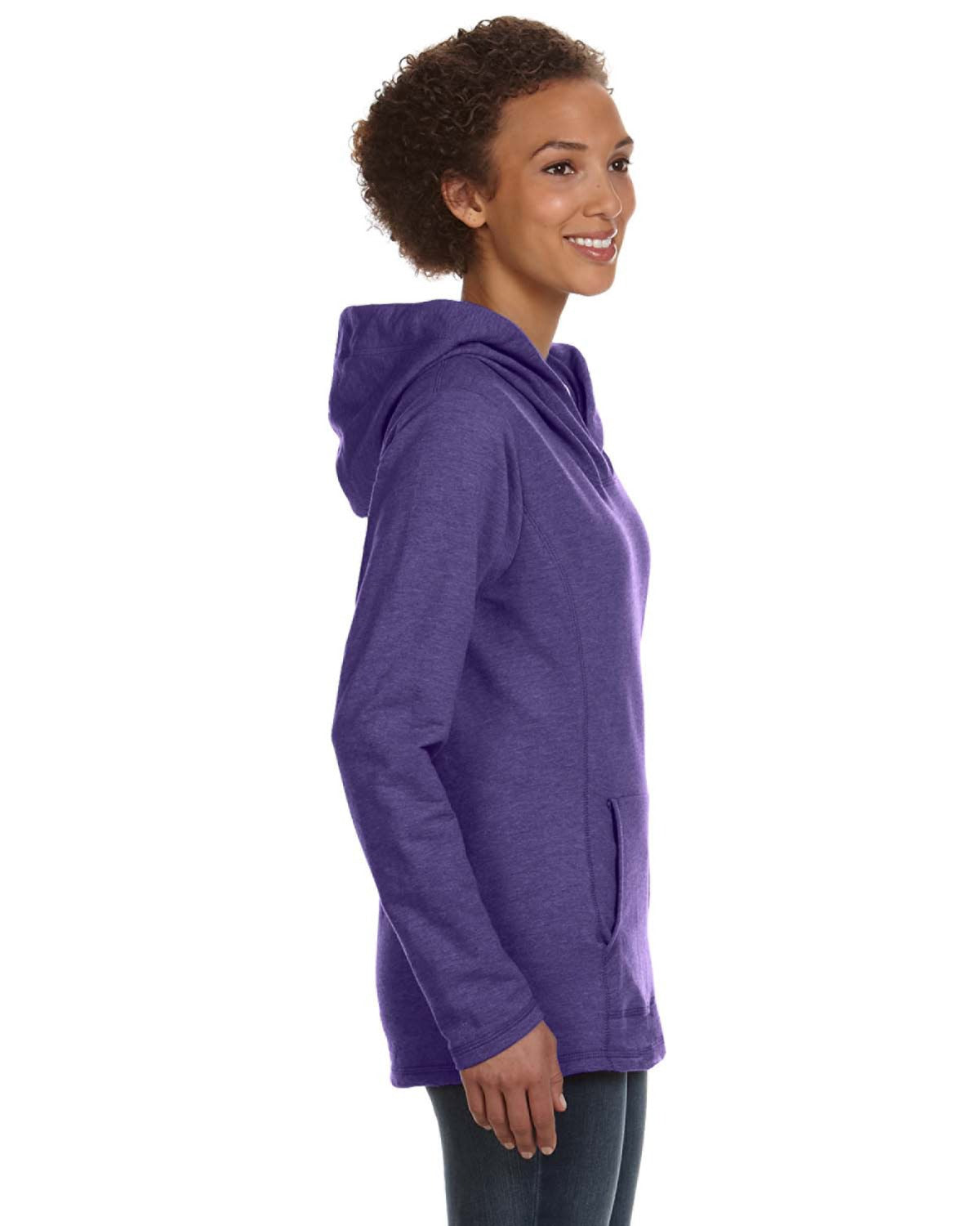 Women's Hooded French Terry - Heather Purple