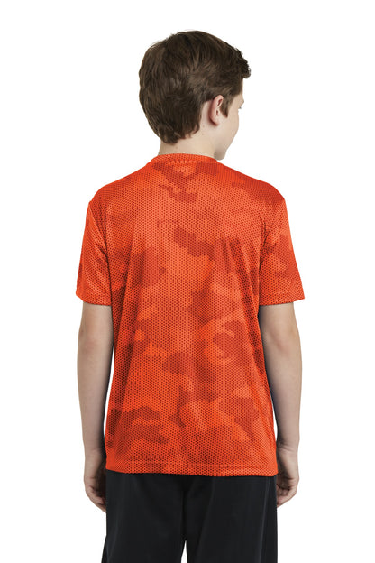 Youth CamoHex Tee - Neon Orange