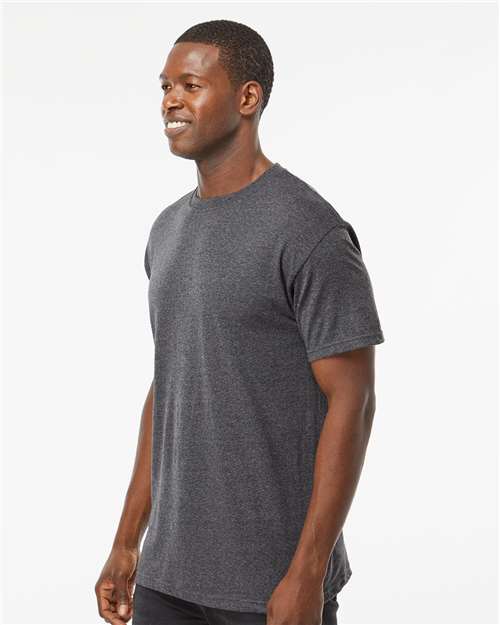 M&O 4800 Dark Heather — on model side