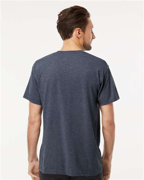 M&O 4800 Heather Navy — on model back