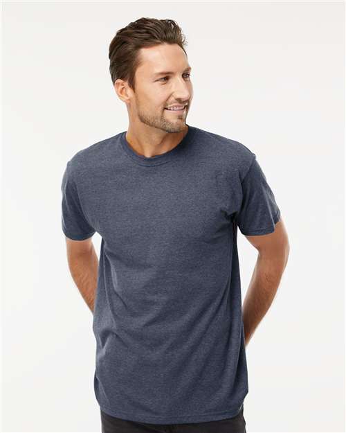 M&O 4800 Heather Navy — on model front