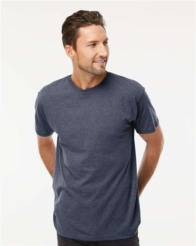 M&O 4800 Heather Navy — on model front