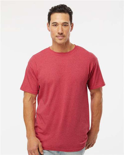 M&O 4800 Heather Red — on model front