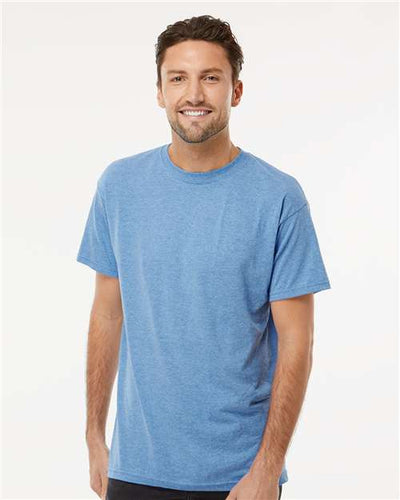 M&O 4800 Light Blue Heather — on model front