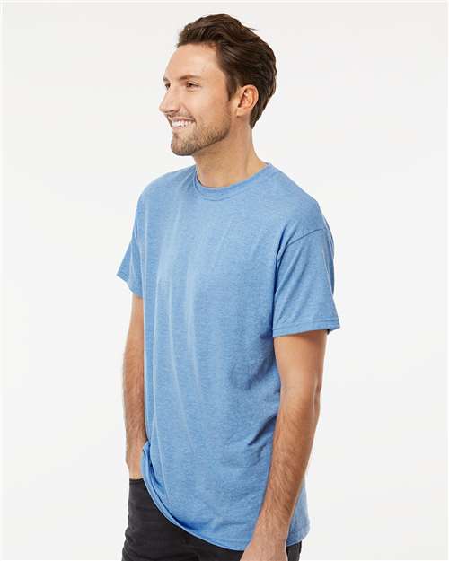 M&O 4800 Light Blue Heather — on model side