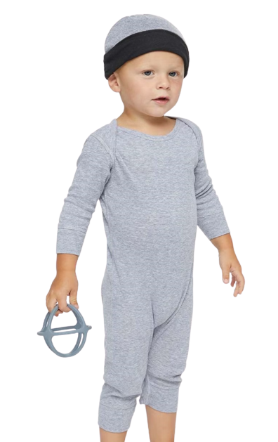 Infant Long-Sleeve Baby Rib Coverall - Heather