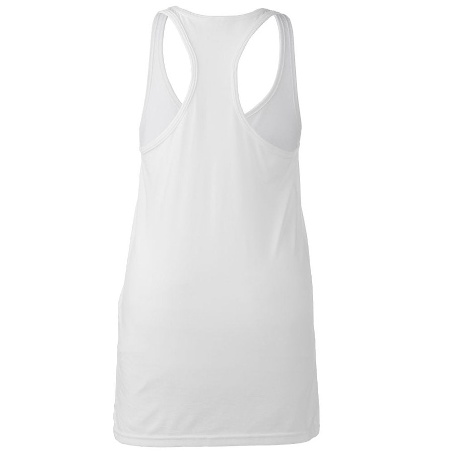 Women's Slim Fit Poly-Rich Racerback Tank - White