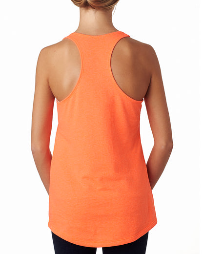 Women's French Terry Racerback Tank - Neon Heather Orange