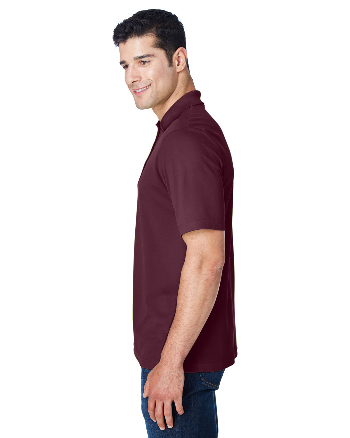 Men's Origin Performance Piqué Polo - Burgundy