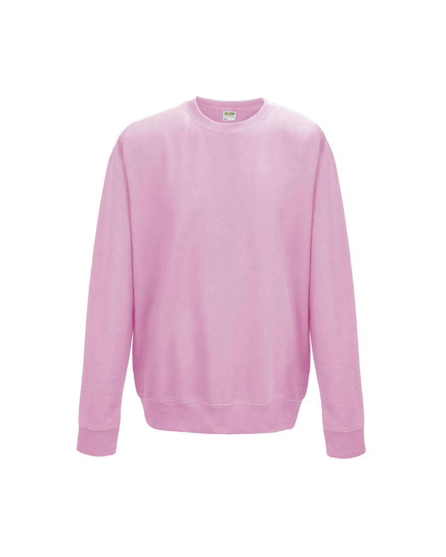 Unisex 80/20 Midweight College Crewneck Sweatshirt - Baby Pink