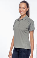 Women's Polytech Mesh Insert Polo - Charcoal