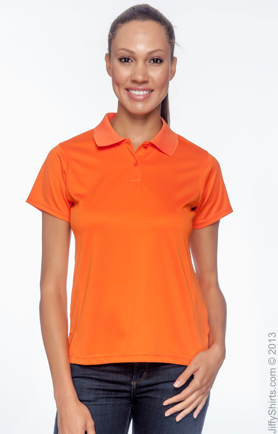 Women's Polytech Polo - Team Orange