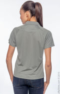 Women's Polytech Mesh Insert Polo - Charcoal