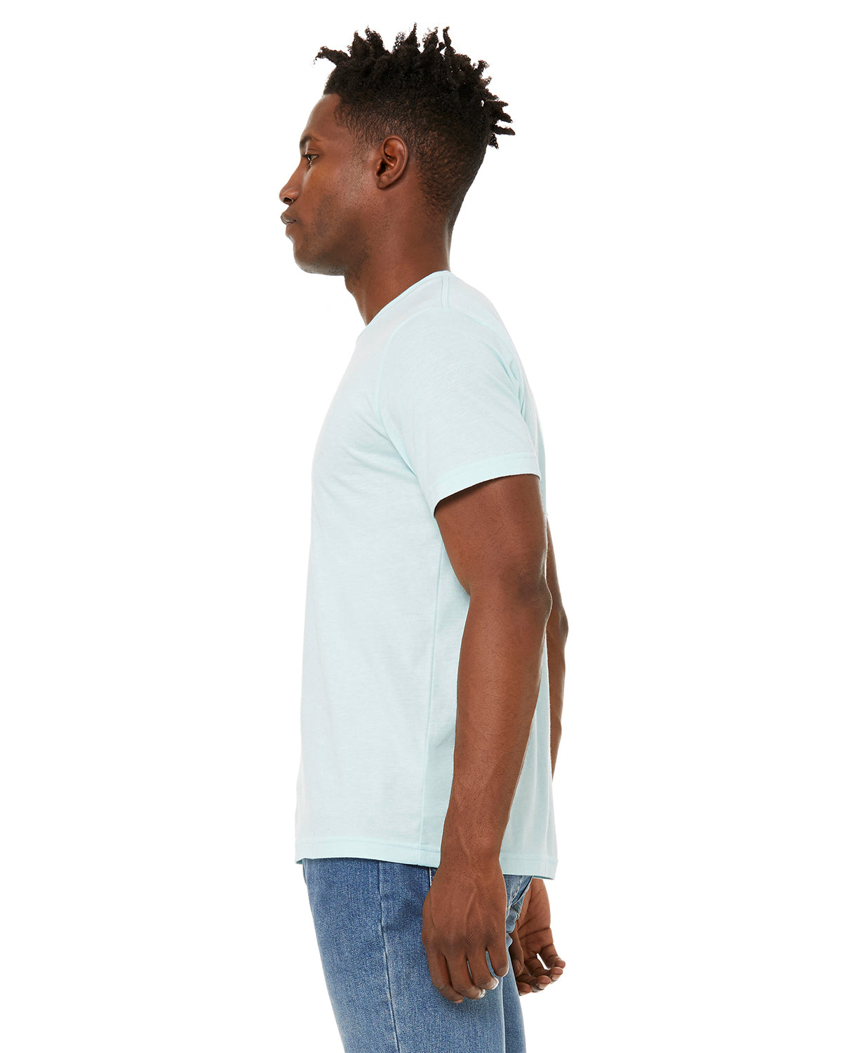 Unisex Sueded T-Shirt - Heather Ice Blue