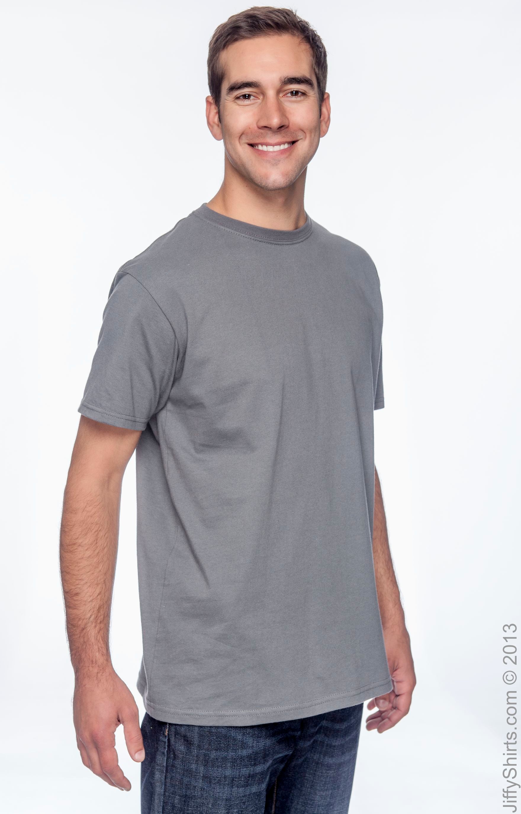 Men's 100% Organic Cotton Classic Short-Sleeve T-Shirt - Charcoal