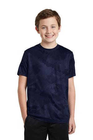 Youth CamoHex Tee - True Navy