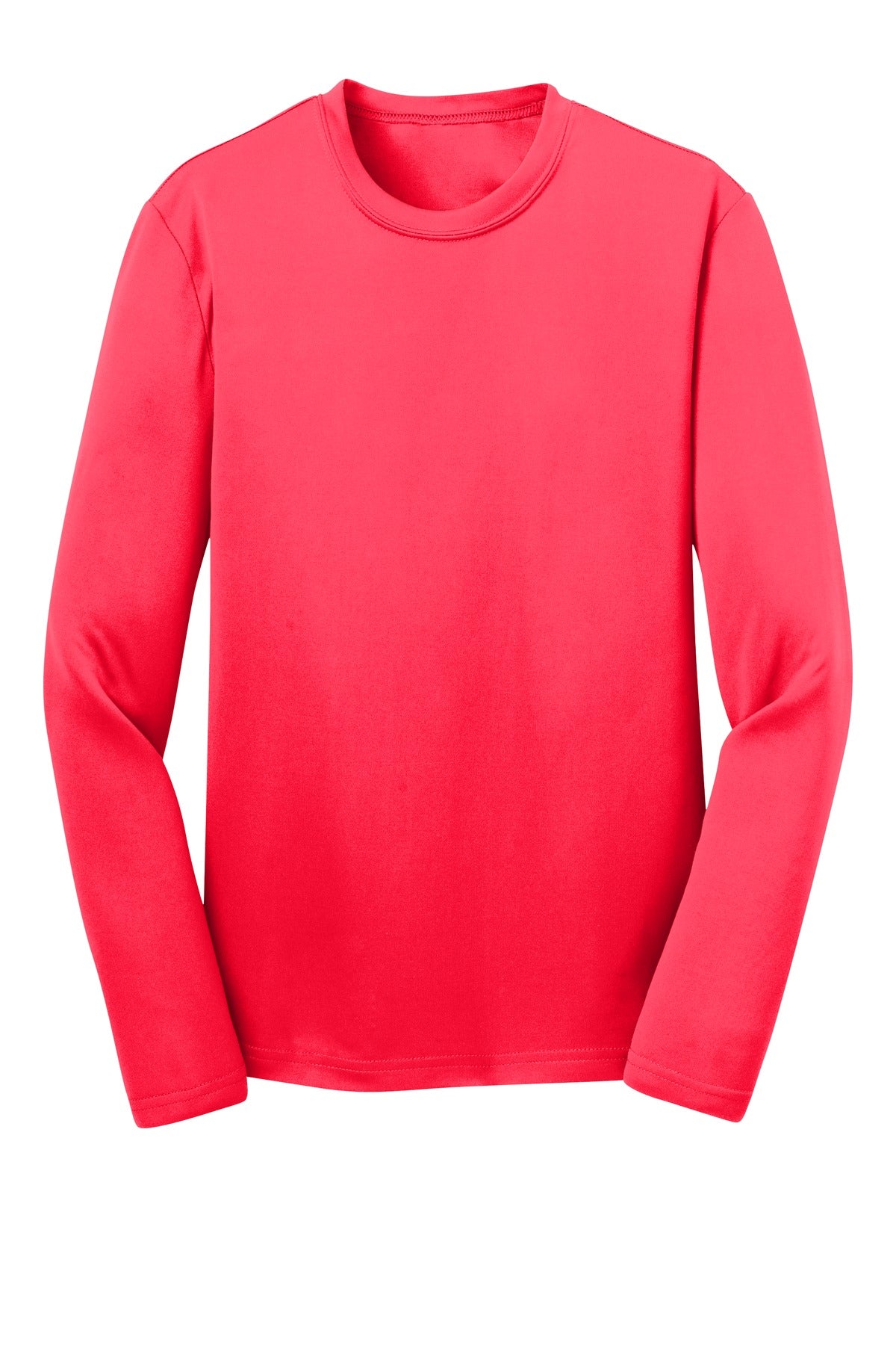 Youth Long Sleeve PosiCharge Competitor Tee - Hot Coral
