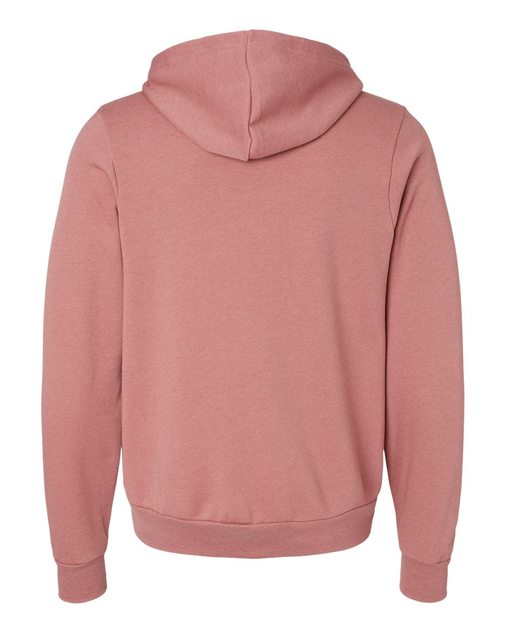Unisex Poly-Cotton Sponge Fleece Full-Zip Hoodie - Heather Mauve