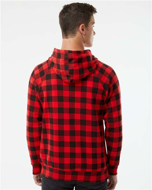 Independent Trading Co. PRM33SBP Red Buffalo Plaid — on model back