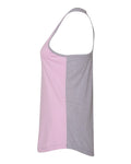 Women's Ideal Colorblock Racerback Tank - Lilac / Heather Gray