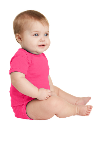 Infant Baby Rib Bodysuit - Raspberry