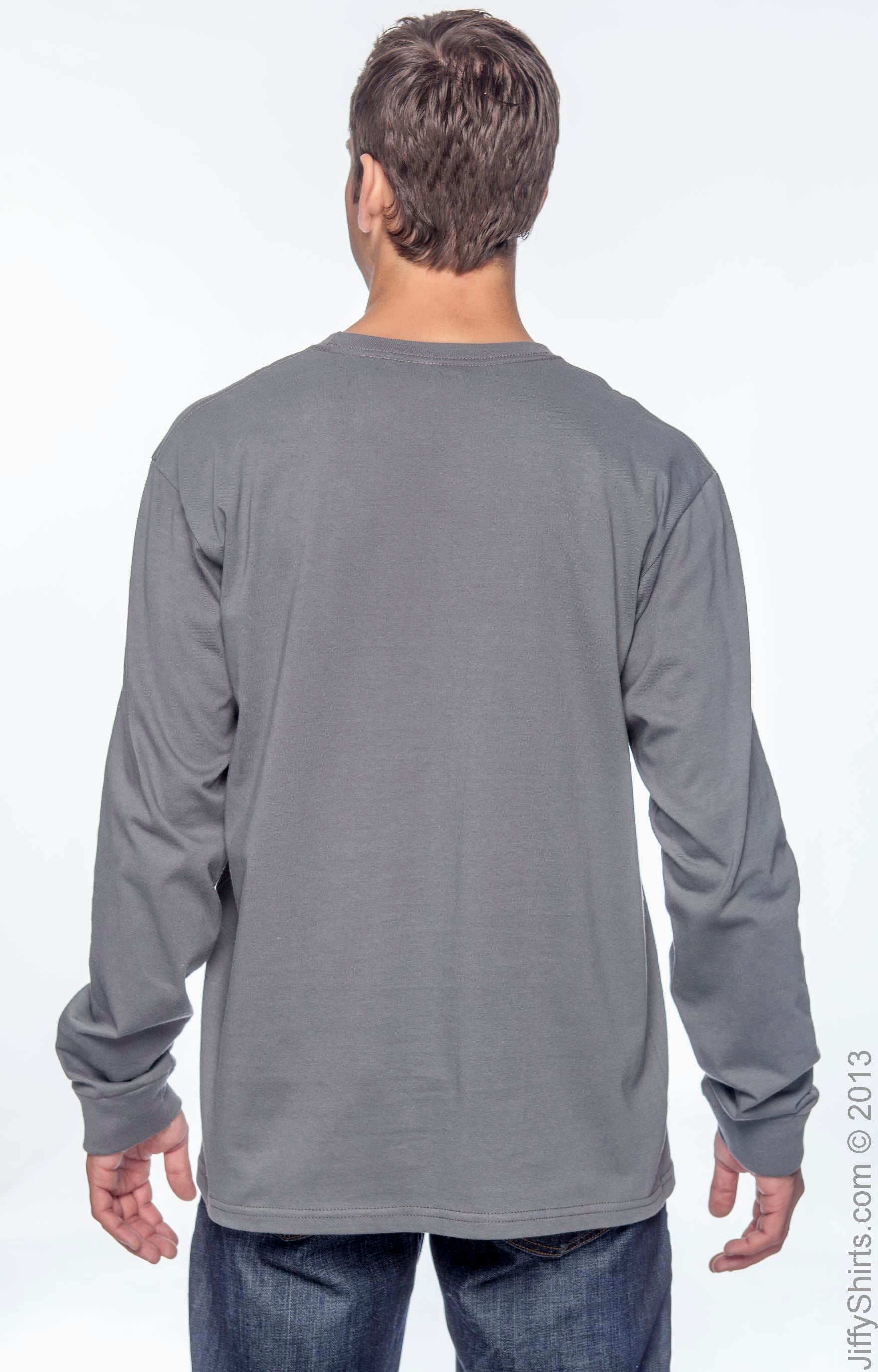 Men's 100% Organic Cotton Classic Long-Sleeve T-Shirt - Charcoal