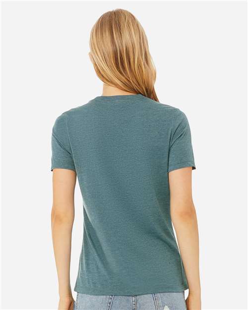 BELLA + CANVAS 6400CVC Heather Deep Teal — on model back