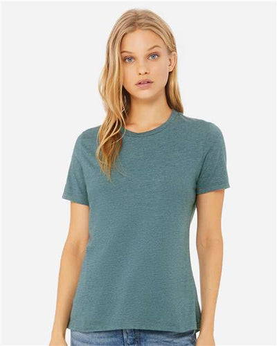 BELLA + CANVAS 6400CVC Heather Deep Teal — on model front