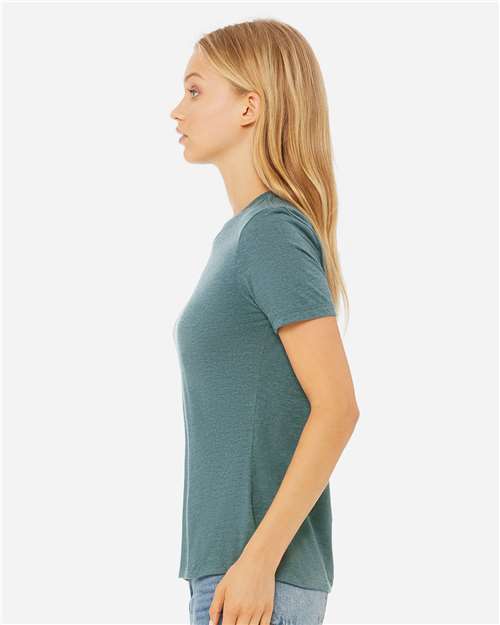 BELLA + CANVAS 6400CVC Heather Deep Teal — on model side
