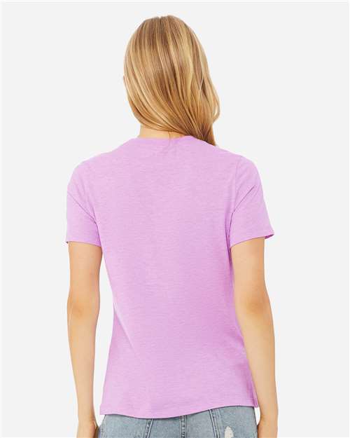 BELLA + CANVAS 6400CVC Heather Prism Lilac — on model back