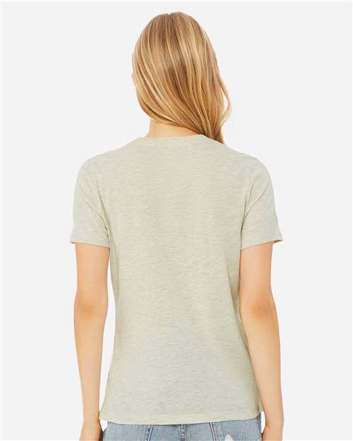 BELLA + CANVAS 6400CVC Heather Prism Natural — on model back
