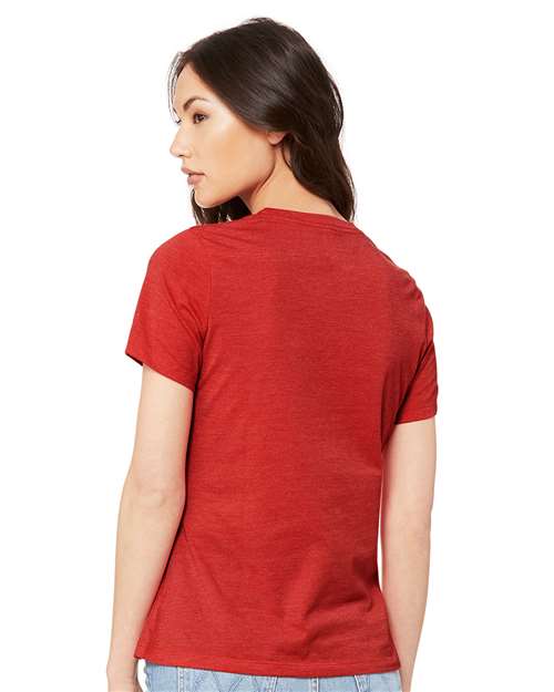BELLA + CANVAS 6400CVC Heather Red — on model back