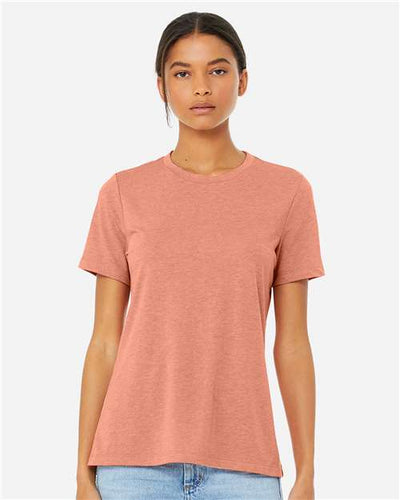 BELLA + CANVAS 6400CVC Heather Sunset — on model front
