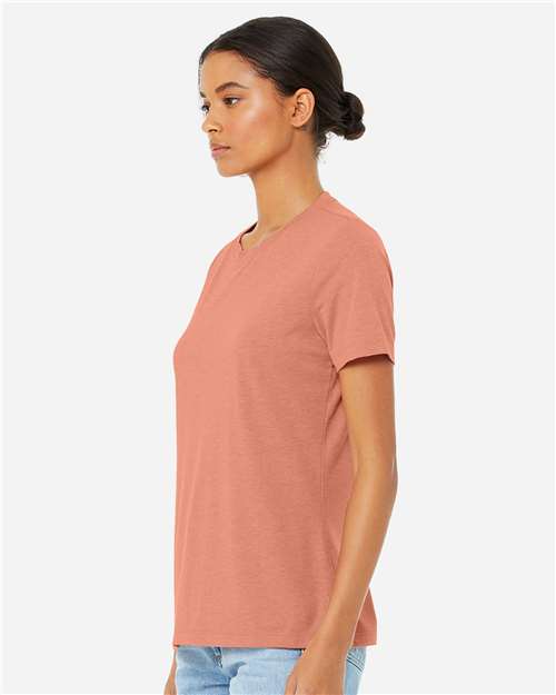 BELLA + CANVAS 6400CVC Heather Sunset — on model side