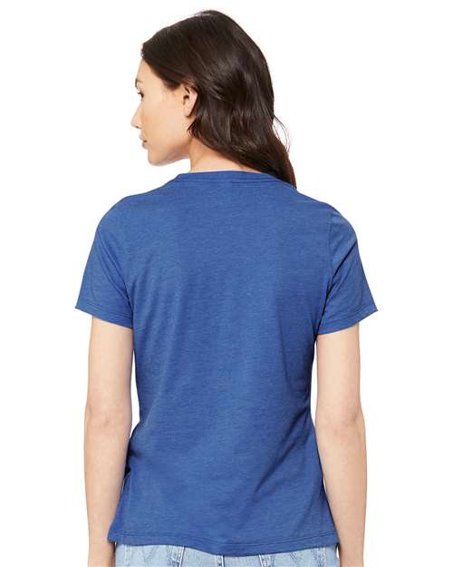 BELLA + CANVAS 6400CVC Heather True Royal — on model back