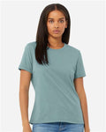 BELLA + CANVAS 6400CVC Heather Blue Lagoon — on model front