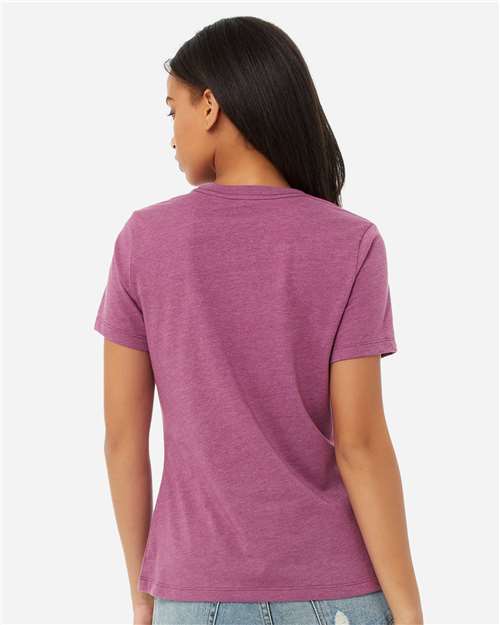 BELLA + CANVAS 6400CVC Heather Magenta — on model back
