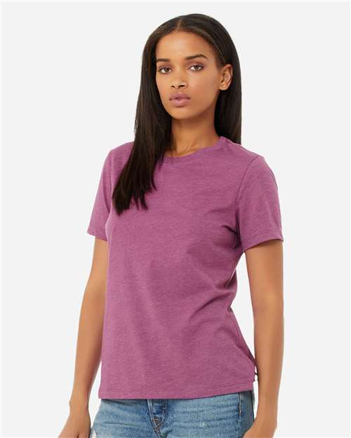 BELLA + CANVAS 6400CVC Heather Magenta — on model side