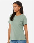 BELLA + CANVAS 6400CVC Heather Sage — on model side
