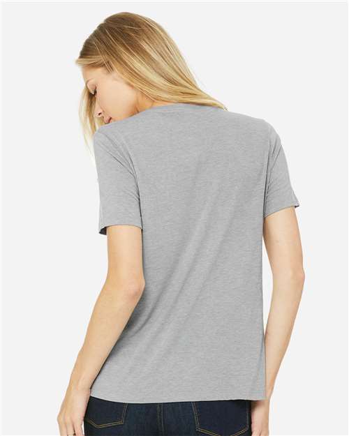 BELLA + CANVAS 6413 Athletic Grey Triblend — on model back