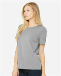 BELLA + CANVAS 6413 Athletic Grey Triblend — on model side