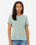 BELLA + CANVAS 6413 Dusty Blue Triblend — on model front