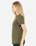 BELLA + CANVAS 6413 Olive Triblend — on model side