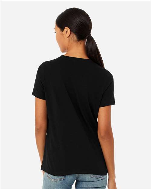 BELLA + CANVAS 6413 Solid Black Triblend — on model back