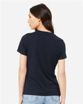 BELLA + CANVAS 6413 Solid Navy Triblend — on model back