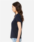 BELLA + CANVAS 6413 Solid Navy Triblend — on model side